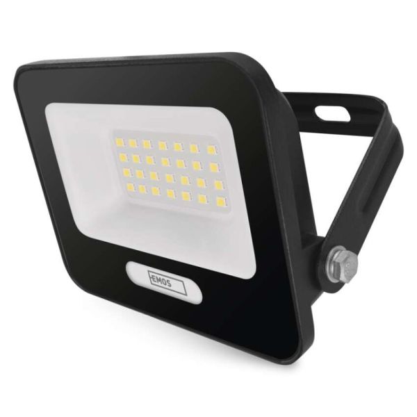 LED reflektor GLARO 20W, čierny, IP65, 2000 lm, neutrálna biela