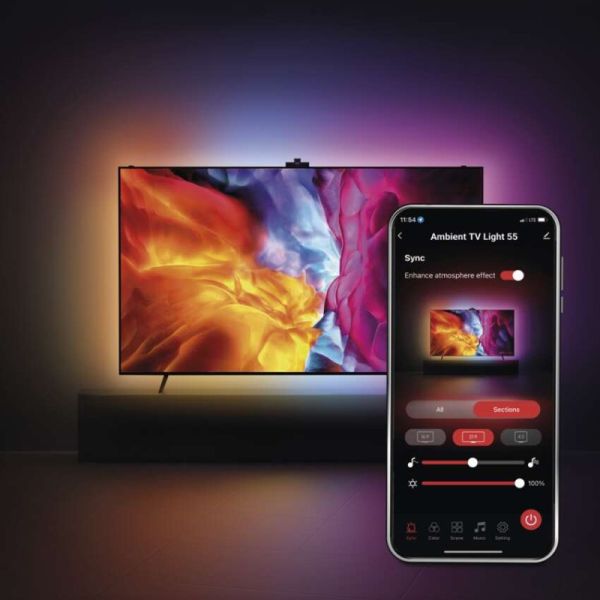 GoSmart Ambientné LED RGB osvetlenie za TV 55“ (139 cm)