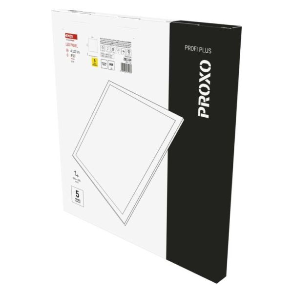 LED panel PROXO 60 x 60 cm / 10 mm, 33 W, 4 100 lm, vstavaný, neutr. biela, UGR<19, IP20