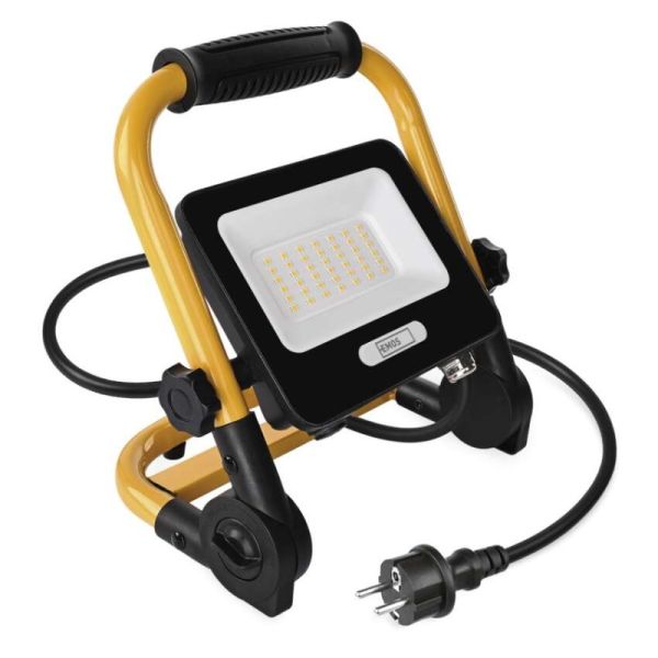 LED reflektor GLARO 30 W, žlto-čierny, IP65, 3000 lm, neutrálna biela
