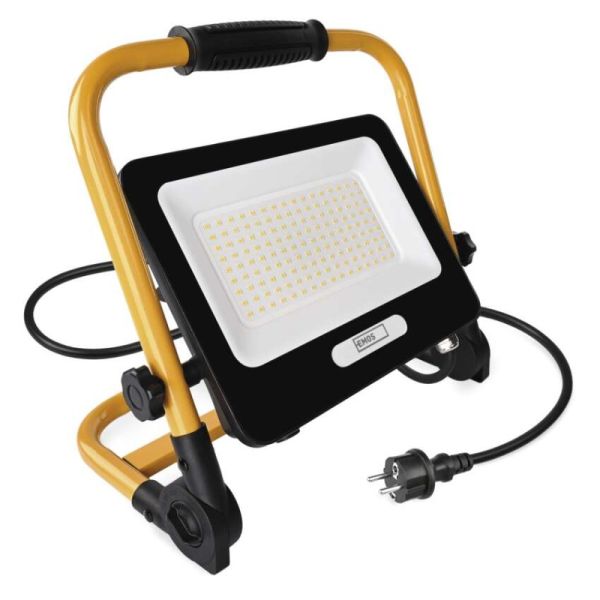 LED reflektor GLARO 100 W, žlto-čierny, IP65, 10 000 lm, neutrálna biela