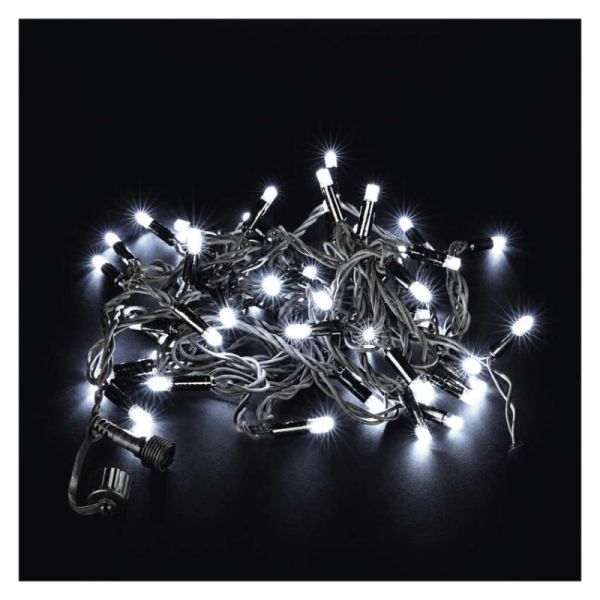 Premium LED spojovacia reťaz čierna, 5 m, vonkajšia aj vnútorná, studená biela