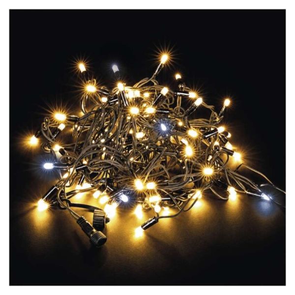Premium LED spojovacia reťaz preblikávajúca, 10 m, vonkajšia, teplá/studená biela