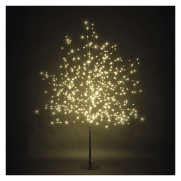 LED vianočný stromček, 120 cm, vonkajšia aj vnútorná, teplá biela, časovač