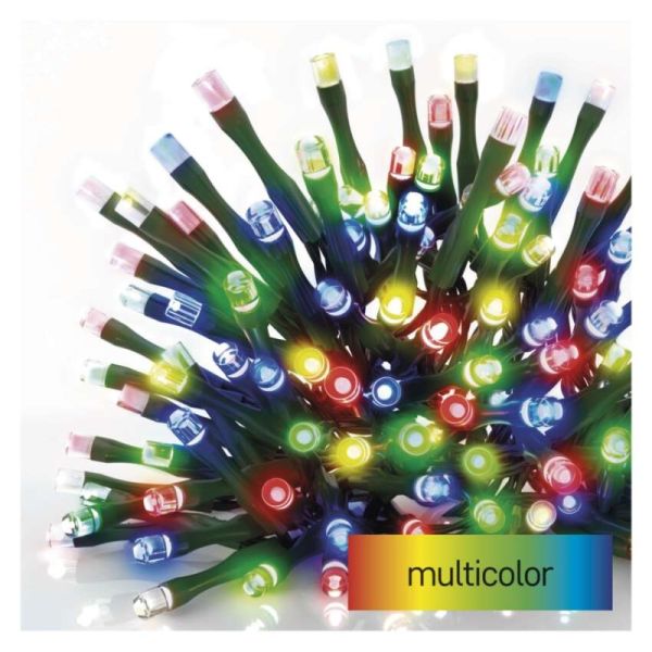 LED vianočná reťaz, 4 m, vonkajšia aj vnútorná, multicolor, programy, časovač