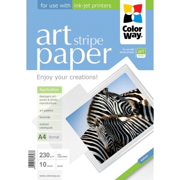 Fotopapier - A4 / 230g - lesklý, textúra pásiky, 10 ks v balení
