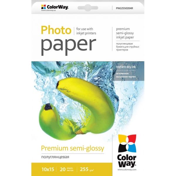 Fotopapier - 10 x 15 cm / 255g - premium, pololesklý, 20 ks v balení
