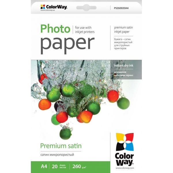 Fotopapier - A4 / 260g - premium, satén, 20 ks v balení