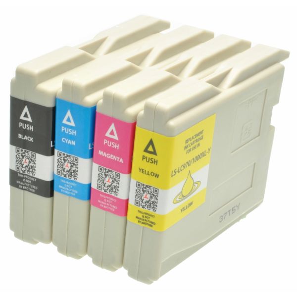 Cartridge Brother LC1000 VALBP, CMYK, štvorbalenie, multipack, alternatívny