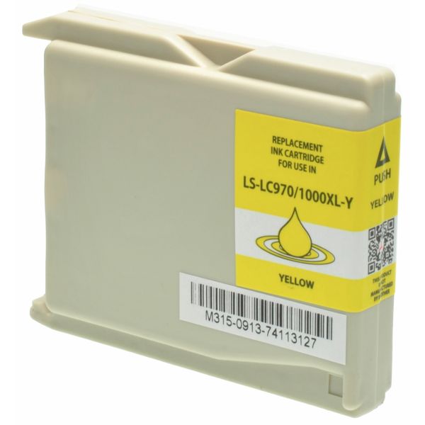 Cartridge Brother LC1000Y, žltá (yellow), alternatívny