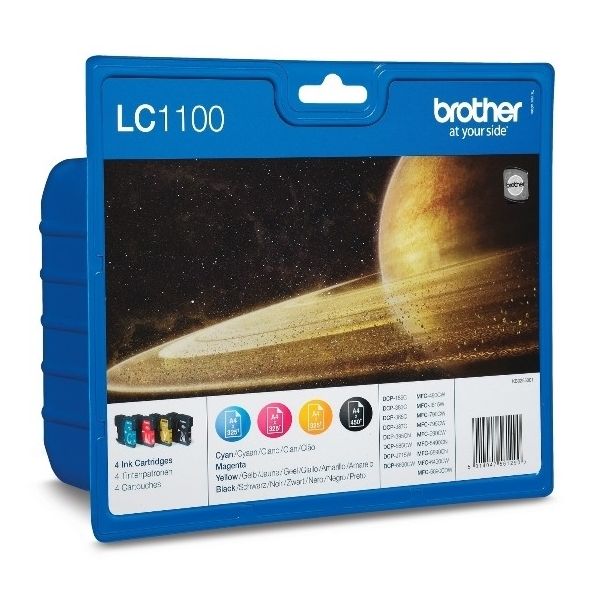Cartridge Brother LC1100 VALBP, CMYK, štvorbalenie, multipack, originál