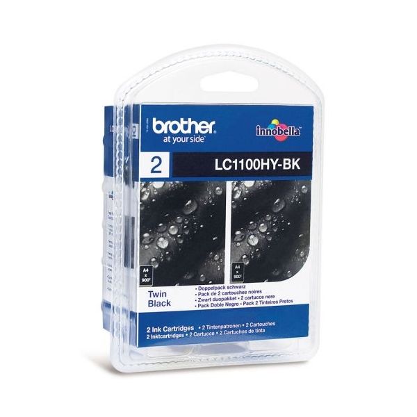 Cartridge Brother LC1100HY BKBP2, dvojbalenie, čierna (black), originál