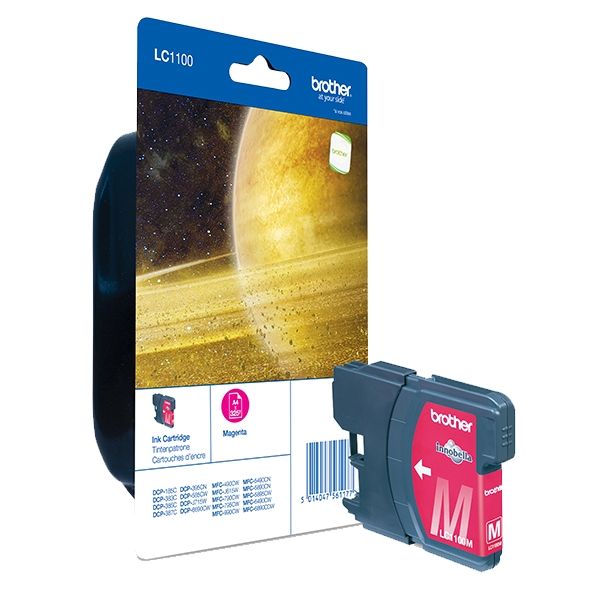 Cartridge Brother LC1100M, purpurová (magenta), originál