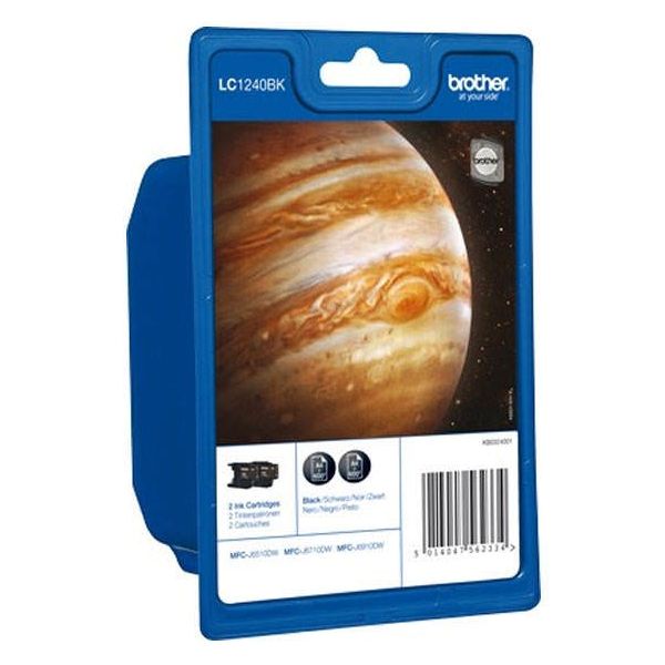 Cartridge Brother LC1240BKBP2, dvojbalenie, čierna (black), originál