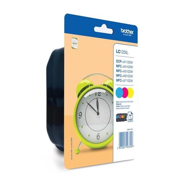 Cartridge Brother LC125XL RBWBP, CMY, trojbalenie, multipack, originál