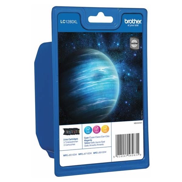Cartridge Brother LC1280XL RBWBP, CMY, trojbalenie, multipack, originál