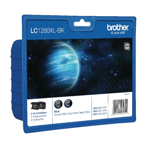 Cartridge Brother LC1280XLBKBP2, dvojbalenie, čierna (black), originál