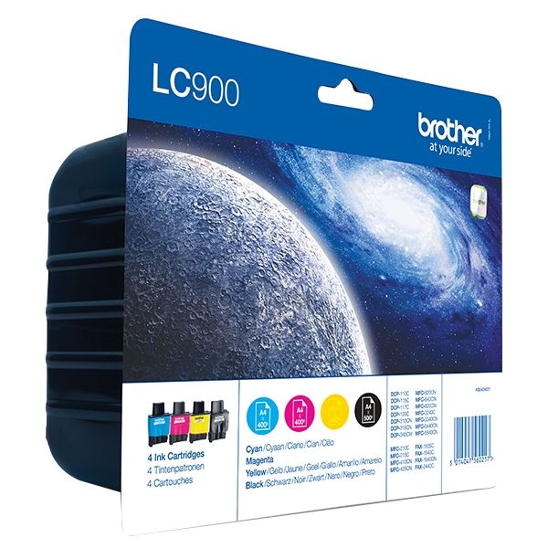 Cartridge Brother LC900 VALBP, CMYK, štvorbalenie, multipack, originál