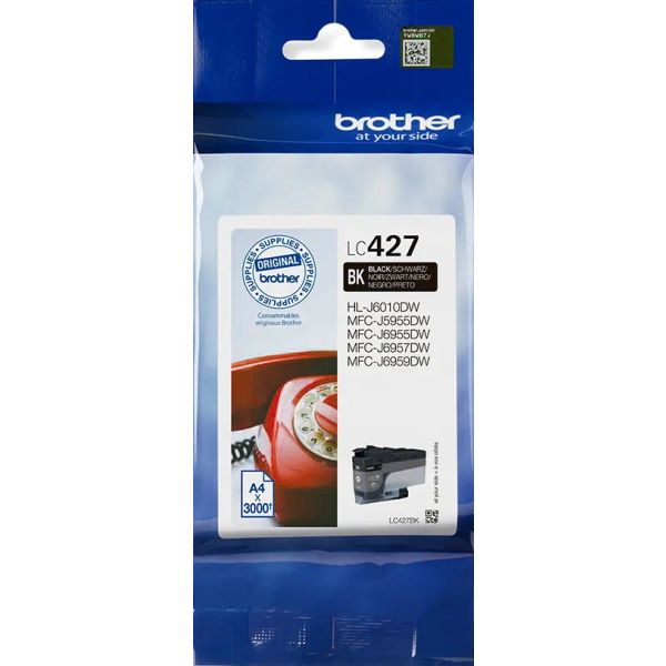 Cartridge Brother LC427BK, čierna (black), originál