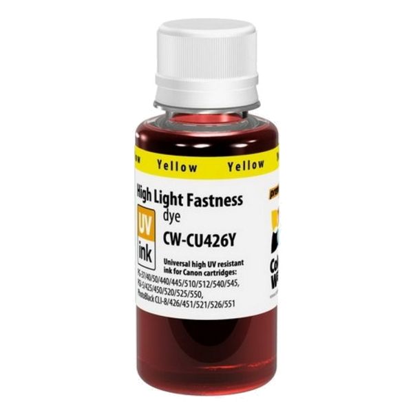 Atrament pre kazetu Canon CL-546Y XL, dye, odolný voči UV, žltá (yellow)