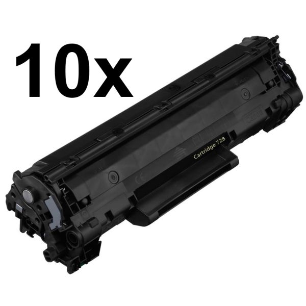 Toner Canon 728, CRG-728, desaťbalenie, čierna (black), alternatívny