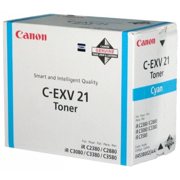 Toner Canon C-EXV21 C, 0453B002, azúrová (cyan), originál