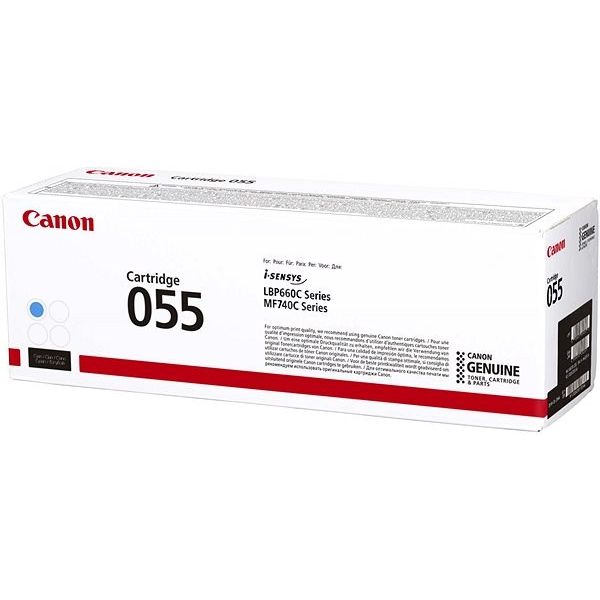 Toner Canon 055 C, CRG-055 C, 3015C002, azúrová (cyan), originál