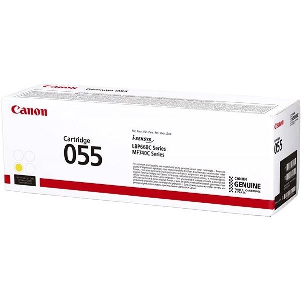 Toner Canon 055 Y, CRG-055 Y, 3013C002, žltá (yellow), originál