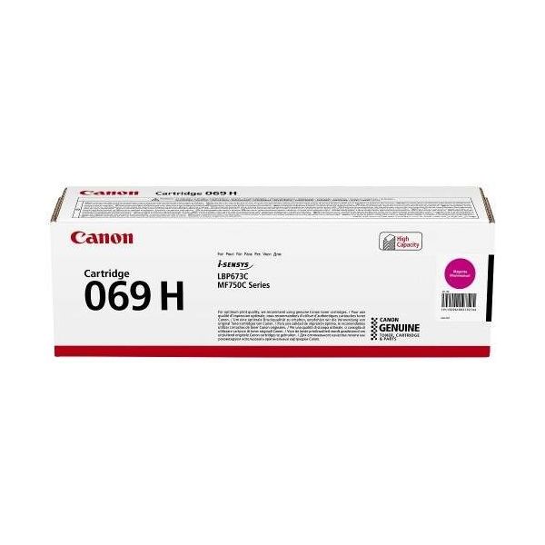 Toner Canon 069H M, CRG-069H M, 5096C002, purpurová (magenta), originál
