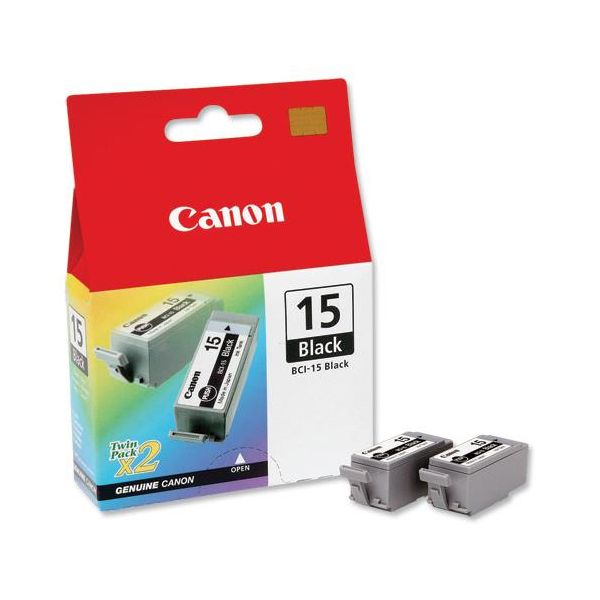 Cartridge Canon BCI-15BK, dvojbalenie, čierna (black), originál