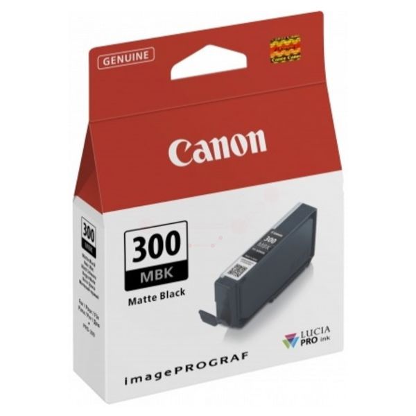 Cartridge Canon PFI-300MBK, 4192C001, matná čierna (matte black), originál