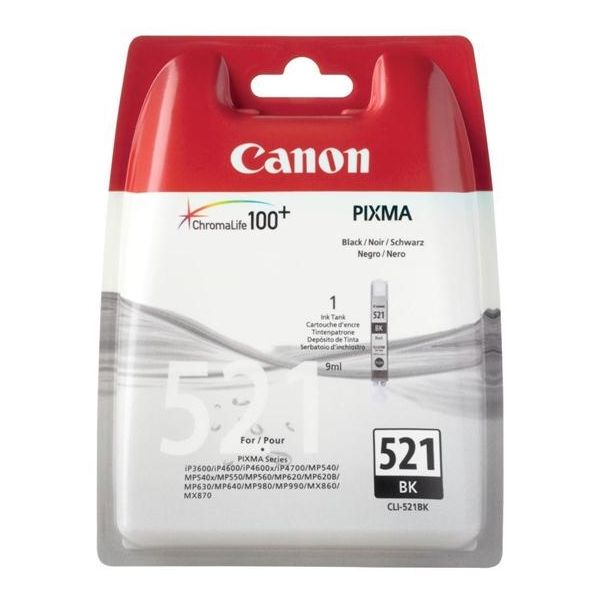Cartridge Canon CLI-521BK, čierna (black), originál