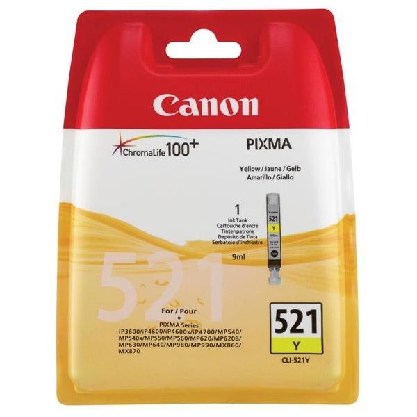 Cartridge Canon CLI-521Y, žltá (yellow), originál