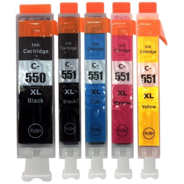 Cartridge Canon CLI-551 XL CMYK, PGI-550 XL, 5-pack, multipack, alternatívny