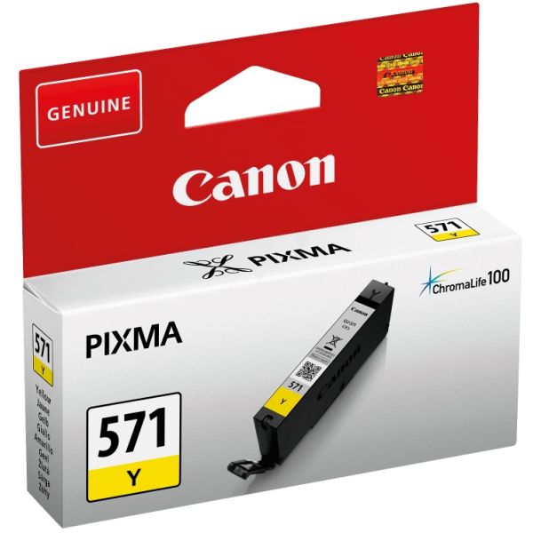 Cartridge Canon CLI-571Y, 0388C001, žltá (yellow), originál