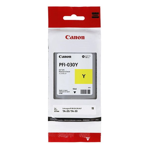 Cartridge Canon PFI-030Y, 3492C001, žltá (yellow), originál