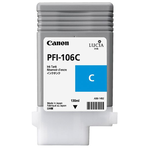 Cartridge Canon PFI-106C, azúrová (cyan), originál