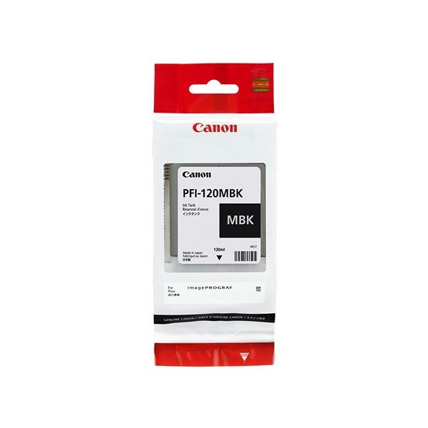 Cartridge Canon PFI-120MBK, 2884C001, matná čierna (matte black), originál