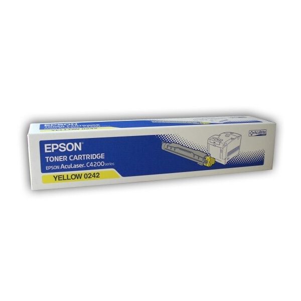 Toner Epson C13S050242 (C4200), žltá (yellow), originál
