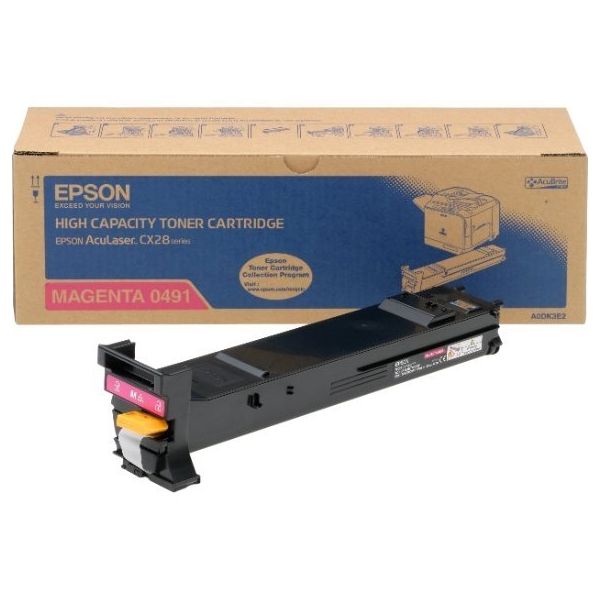 Toner Epson C13S050491 (CX28), purpurová (magenta), originál