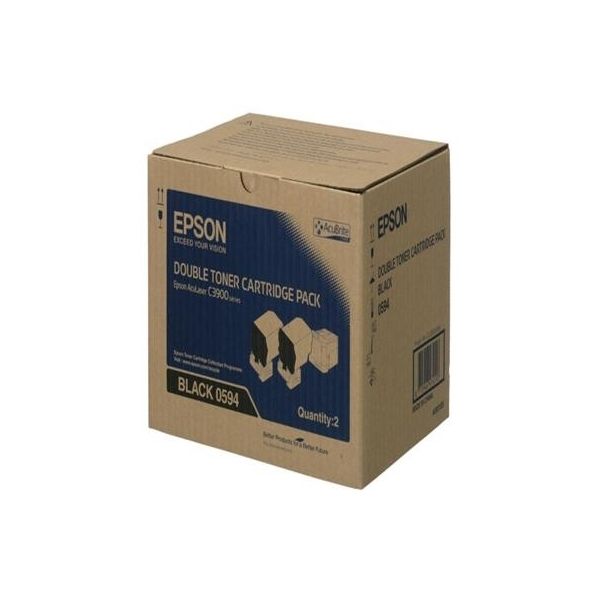 Toner Epson C13S050594 (C3900), dvojbalenie, čierna (black), originál