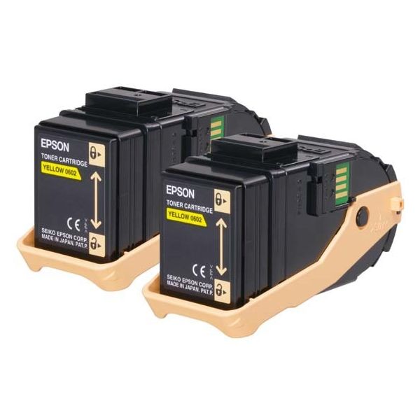 Toner Epson C13S050606 (C9300), dvojbalenie, žltá (yellow), originál