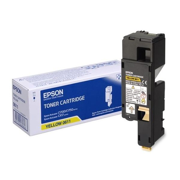 Toner Epson C13S050611 (C1700), žltá (yellow), originál