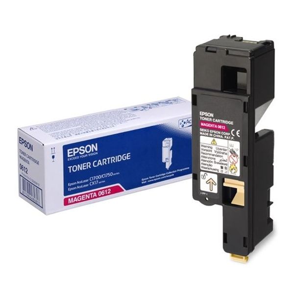 Toner Epson C13S050612 (C1700), purpurová (magenta), originál
