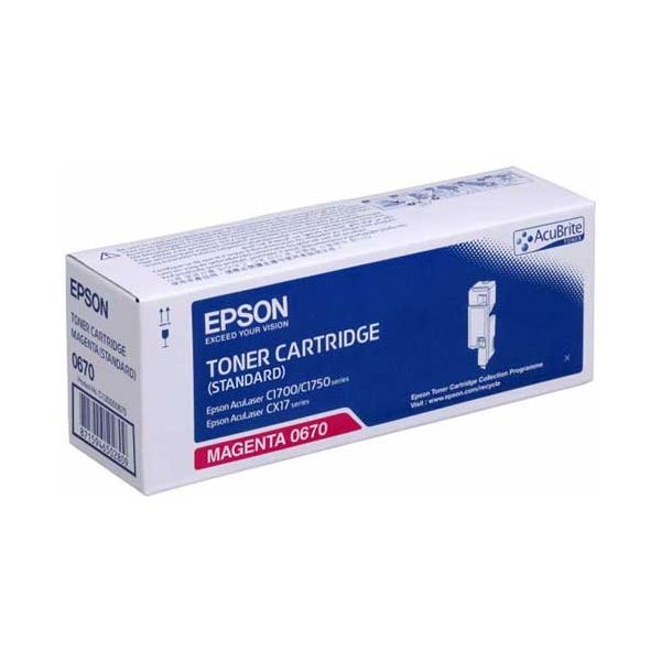 Toner Epson C13S050670 (C1700, C1750), purpurová (magenta), originál