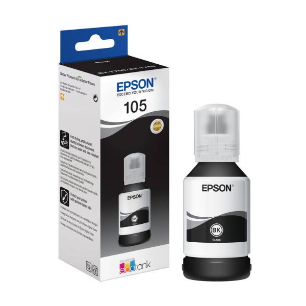Cartridge Epson 105, C13T00Q140, čierna (black), originál