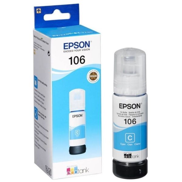 Cartridge Epson 106, C13T00R240, azúrová (cyan), originál