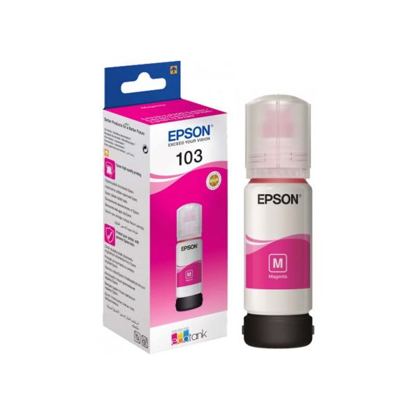 Cartridge Epson 103, T00S3, C13T00S34A, purpurová (magenta), originál