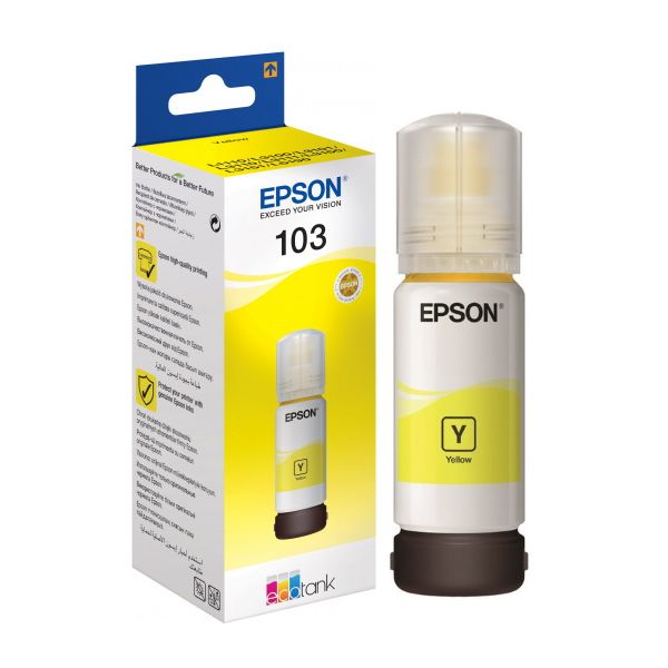 Cartridge Epson 103, T00S4, C13T00S44A, žltá (yellow), originál
