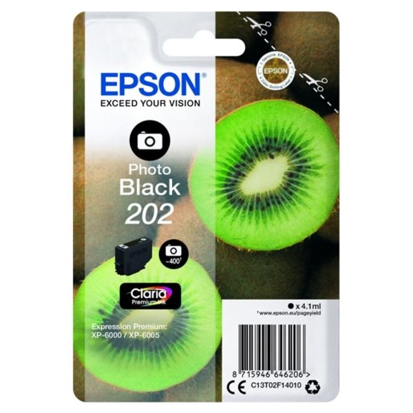 Cartridge Epson 202, T02F1, foto čierna (photo black), originál